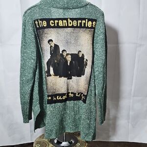 OOAK THE CRANBERRIES GRUNGE ROCK CARDIGAN SM-XL